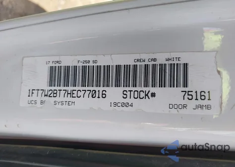 2017 Ford F-250 King Ranch z USA, uszkodzony, nr VIN 1FT7W2BT7HEC77016